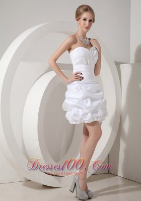 White Column Sweetheart Taffeta Evening Prom Dress