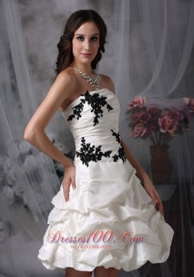 High-class A-line Strapless Cocktail Prom Dress Taffeta