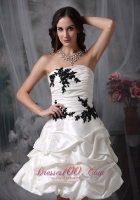 High-class A-line Strapless Cocktail Prom Dress Taffeta