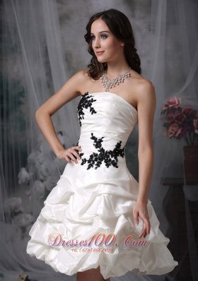 High-class A-line Strapless Cocktail Prom Dress Taffeta