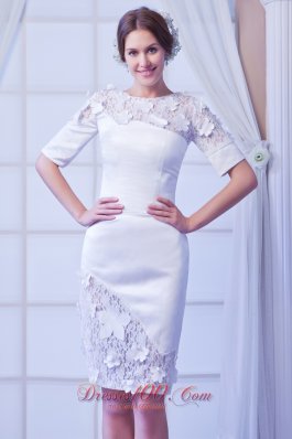 White Latest Embroidery Mother of the Bride Dress