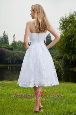 A-Line Strapless Chiffon and Lace Ruch Wedding Gown