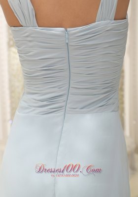 Baby Blue Bridesmaid Dress Hand Flowers Ruch