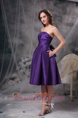 Eggplant Purple Empire Bridesmaid Dress Under 100