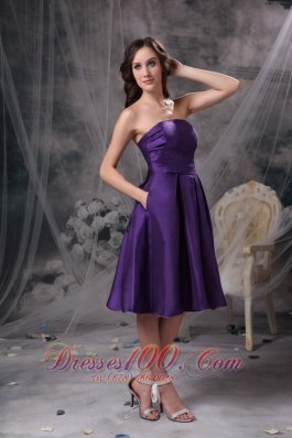 Eggplant Purple Empire Bridesmaid Dress Under 100