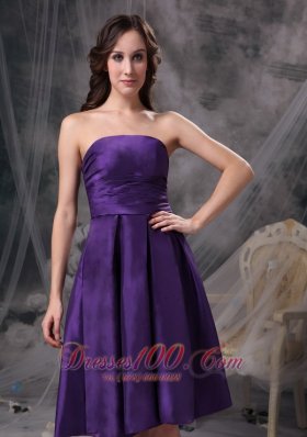 Eggplant Purple Empire Bridesmaid Dress Under 100