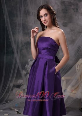 Eggplant Purple Empire Bridesmaid Dress Under 100