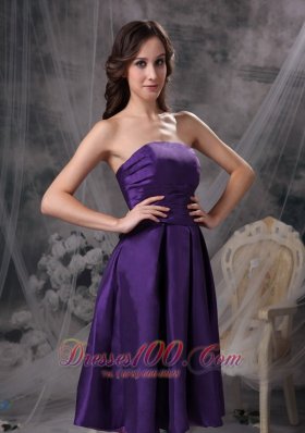 Eggplant Purple Empire Bridesmaid Dress Under 100