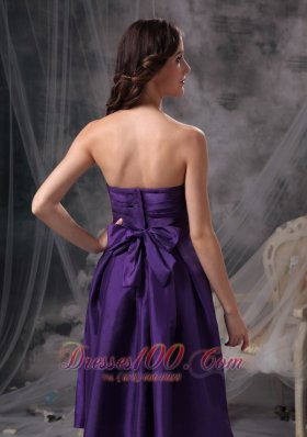 Eggplant Purple Empire Bridesmaid Dress Under 100