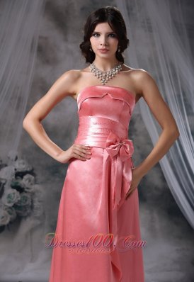 Beaded Bust Strapless Taffeta Prom Evening Dress