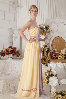 Multi-color Empire Chiffon Strapless Prom Dress