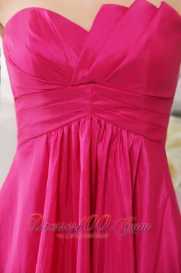 Rose Pink Empire Hot Pink Bridesmaid Maxi Dress Strapless