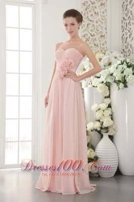 Misty Rose Empire Prom / Evening Dress Sweetheart 3D Flower