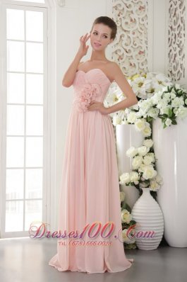 Misty Rose Empire Prom / Evening Dress Sweetheart 3D Flower