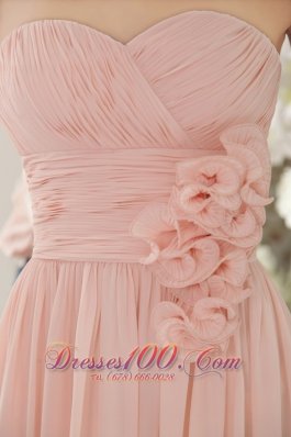 Misty Rose Empire Prom / Evening Dress Sweetheart 3D Flower