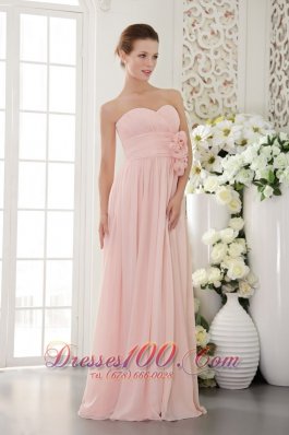 Misty Rose Empire Prom / Evening Dress Sweetheart 3D Flower