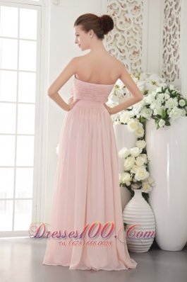 Misty Rose Empire Prom / Evening Dress Sweetheart 3D Flower