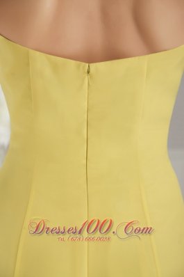 Yellow Empire Ruffles Prom / Graduation Dress Flowers