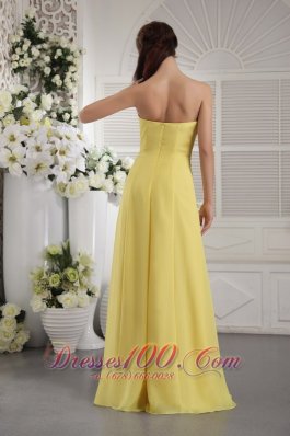 Yellow Empire Ruffles Prom / Graduation Dress Flowers