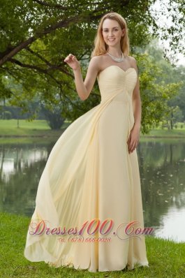 Champagne Empire Bridesmaid Maxi Dress Sweetheart Plus Size