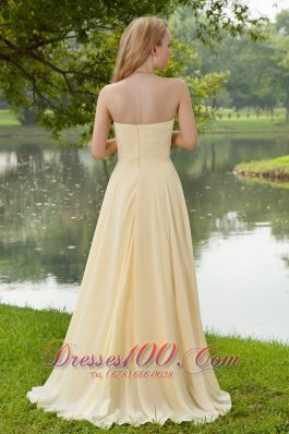 Champagne Empire Bridesmaid Maxi Dress Sweetheart Plus Size