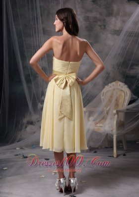 Ruch Light Yellow Short Prom Homecoming Dress Strapless