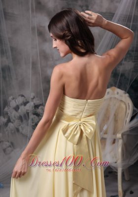 Ruch Light Yellow Short Prom Homecoming Dress Strapless