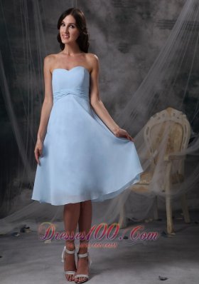 Sweetheart Ruch Baby Blue Homecoming Dress For Cocktail