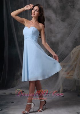 Sweetheart Ruch Baby Blue Homecoming Dress For Cocktail