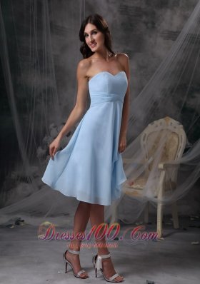 Sweetheart Ruch Baby Blue Homecoming Dress For Cocktail