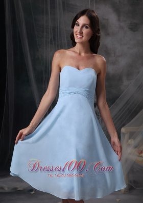 Sweetheart Ruch Baby Blue Homecoming Dress For Cocktail