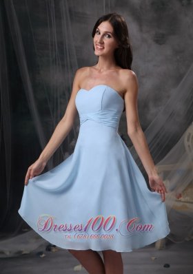 Sweetheart Ruch Baby Blue Homecoming Dress For Cocktail