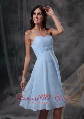 Sweetheart Ruch Baby Blue Homecoming Dress For Cocktail