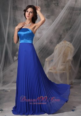 Royal Blue Elegant Dress for Maid of Honor Empire Ruching