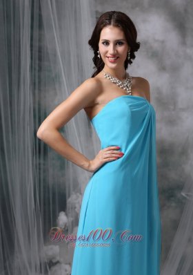 Baby Blue Casual Homecoming Wear Empire Floor-length