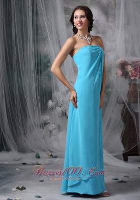 Baby Blue Casual Homecoming Wear Empire Floor-length