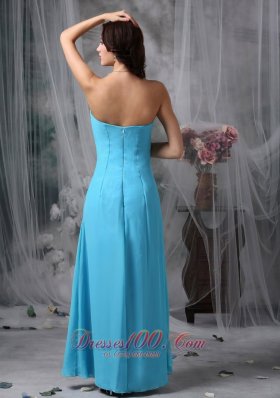 Baby Blue Casual Homecoming Wear Empire Floor-length