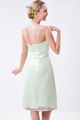 Aqua Green Bow Dress for Matron of Honor Mini-length