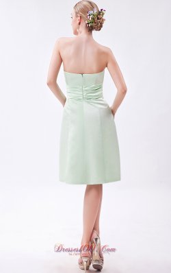 Aqua Green Bow Dress for Matron of Honor Mini-length