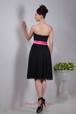 Bateau Neckline Little Black Dress Sash Colored Floral