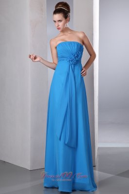 Aqua Blue Empire Formal Dress for Homecoming Pleats