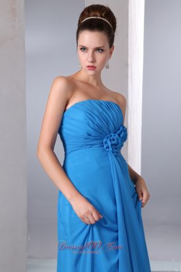 Aqua Blue Empire Formal Dress for Homecoming Pleats