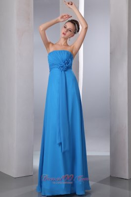 Aqua Blue Empire Formal Dress for Homecoming Pleats