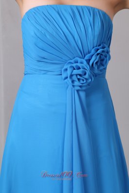 Aqua Blue Empire Formal Dress for Homecoming Pleats