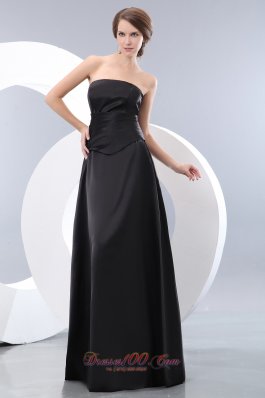 Convertible Black Bridesmaid Formal Dress Empire Ruching