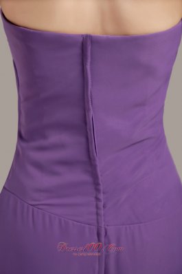 Lavender Halter Bridesmaid Dress Chiffon Ruching