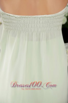 Light Green Empire Asym Bridesmaid Dress Strapless Chiffon