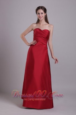 Wine Red Prom Formal Wears Sweetheart Gather 2015