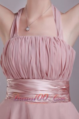 Rosy Brown Halter Prom Homecoming Dress for Juniors Ruch