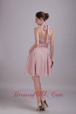 Rosy Brown Halter Prom Homecoming Dress for Juniors Ruch